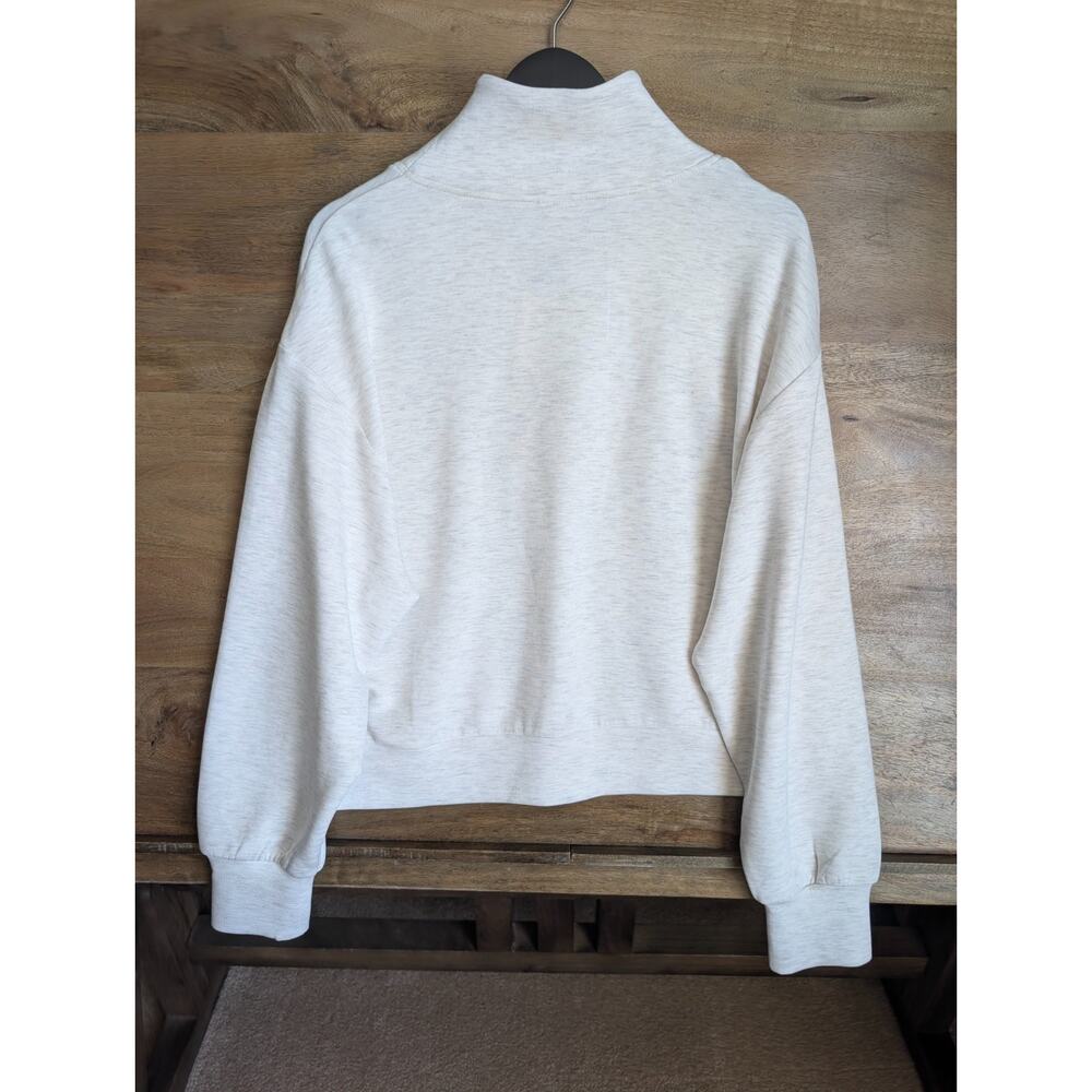 NWT Varley Davidson Sweatshirt Womens Large Ivory Long Sleeve 1/4 Zip 83591370 - Picture 2 of 5